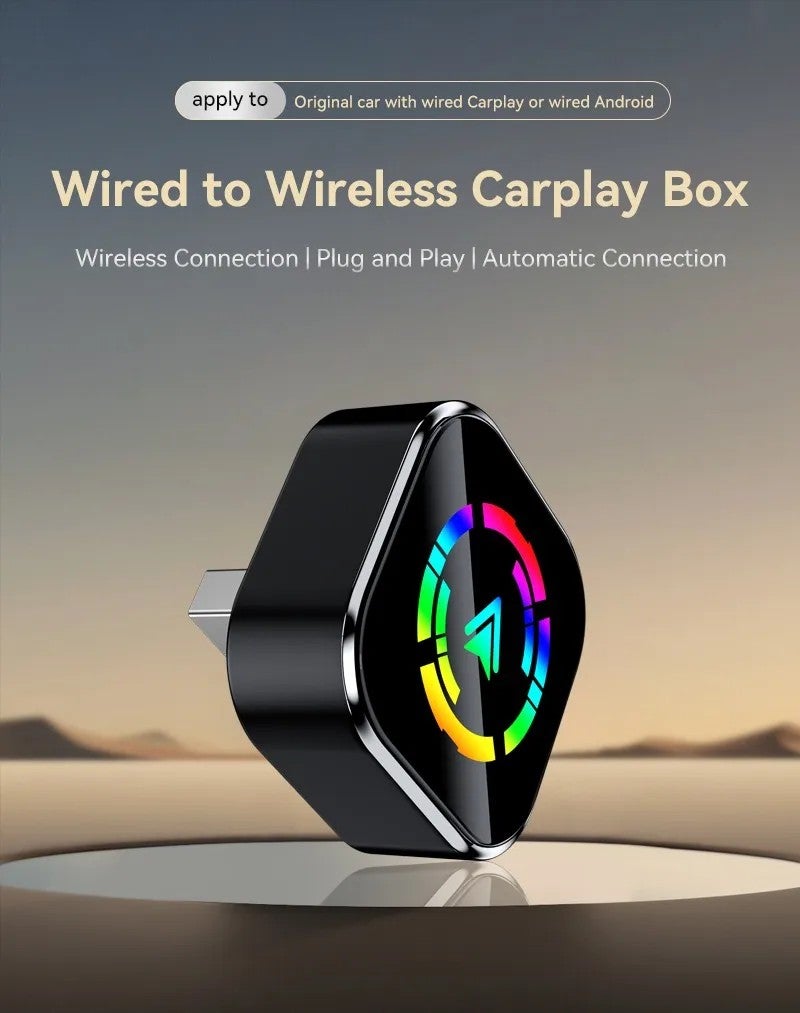 Bluejw Mini Wireless CarPlay Adapter - USB Dongle for Wired CarPlay Cars - Convert to Wireless CarPlay & Android Auto - Plug & Play - Automobile Charger Compatible - Image 3